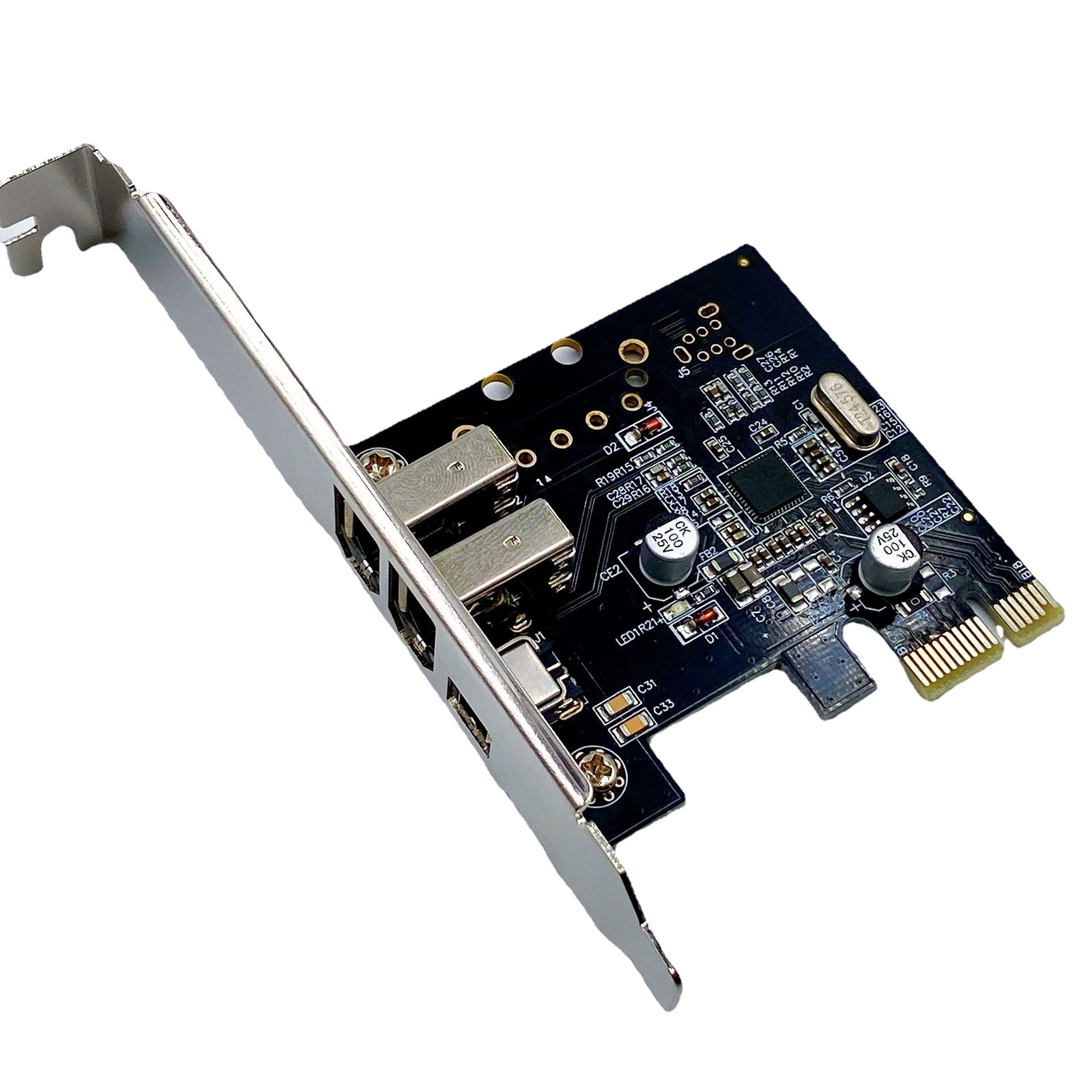 盒装pci-e 1x 1394卡 dv高清视频采集卡 pcie 1x 1394采集卡 免驱