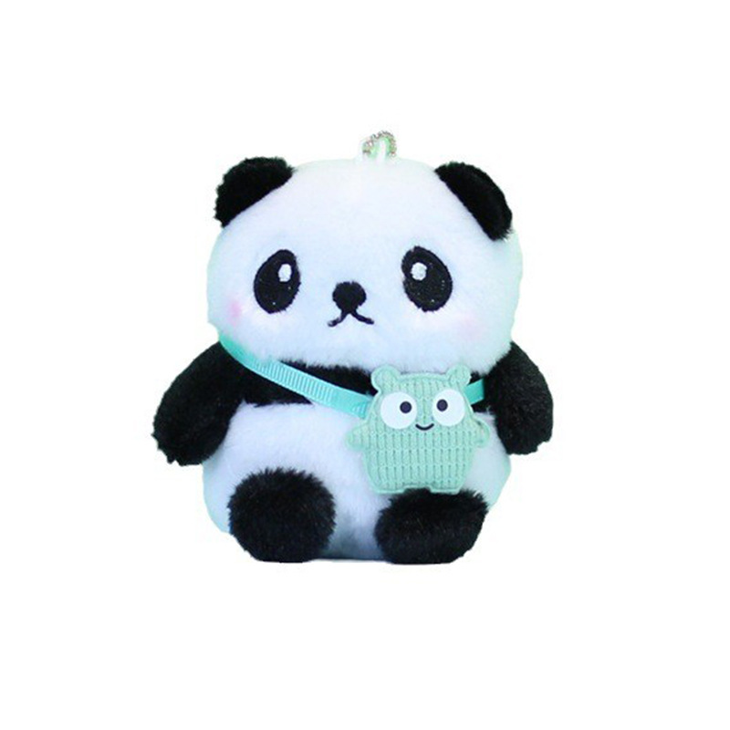 Panda Commemorative Doll Cute Ball Panda Ankle Biter Flower Plush Pendant