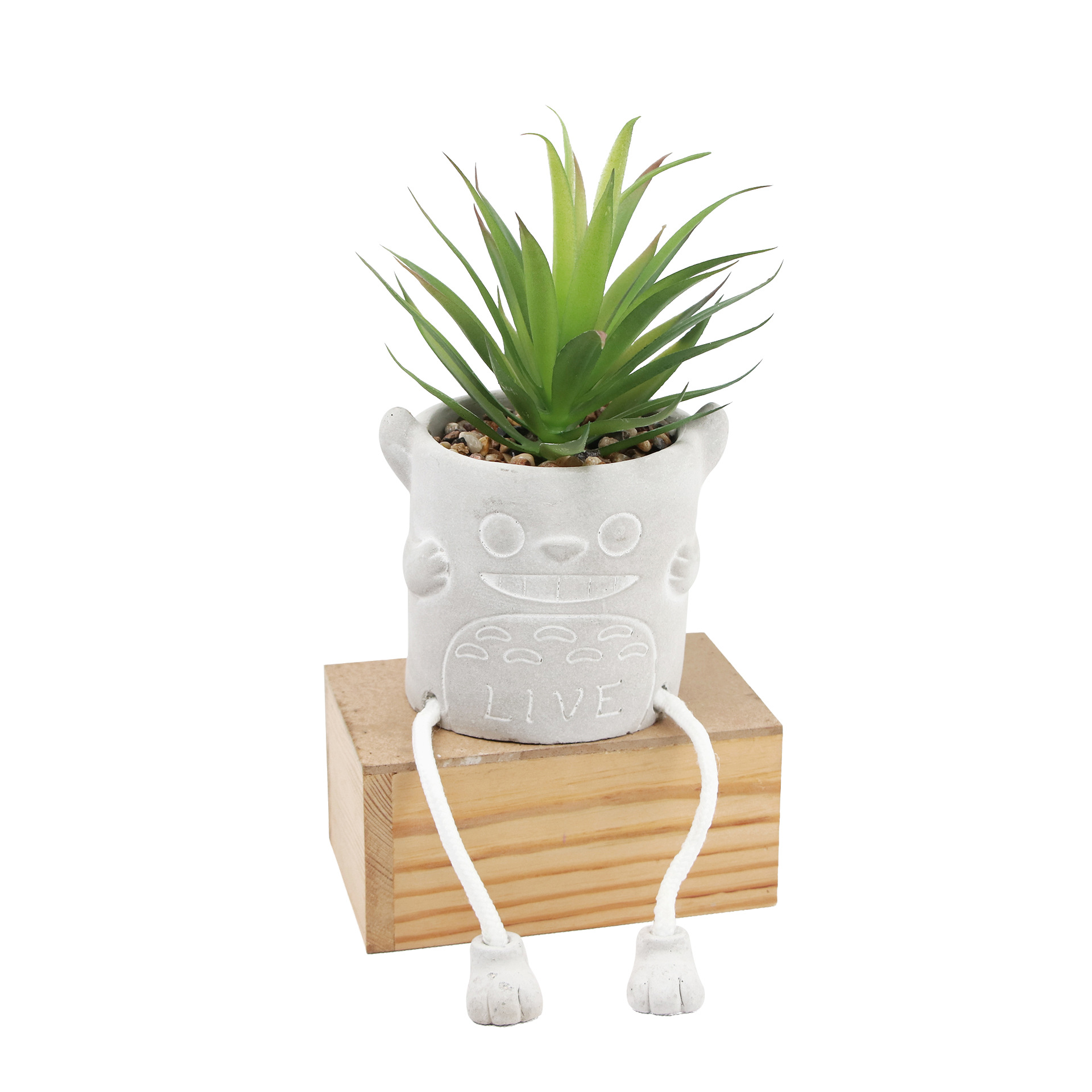 Nordic Instagram Style Potted Creative Office Desk Surface Panel Hanging Feet Doll Fake Green Plant Fake Flower Decoration Ornaments Bonsai