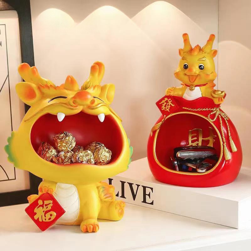 dragon year cute doll ornaments cartoon creative desktop new year gift national fashion hand-made mascot dragon treasure decorations