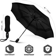Amazon's choice 亚马逊热销三折伞全自动一键开收防风透气折叠伞