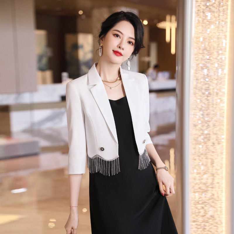 一粒扣短款西装