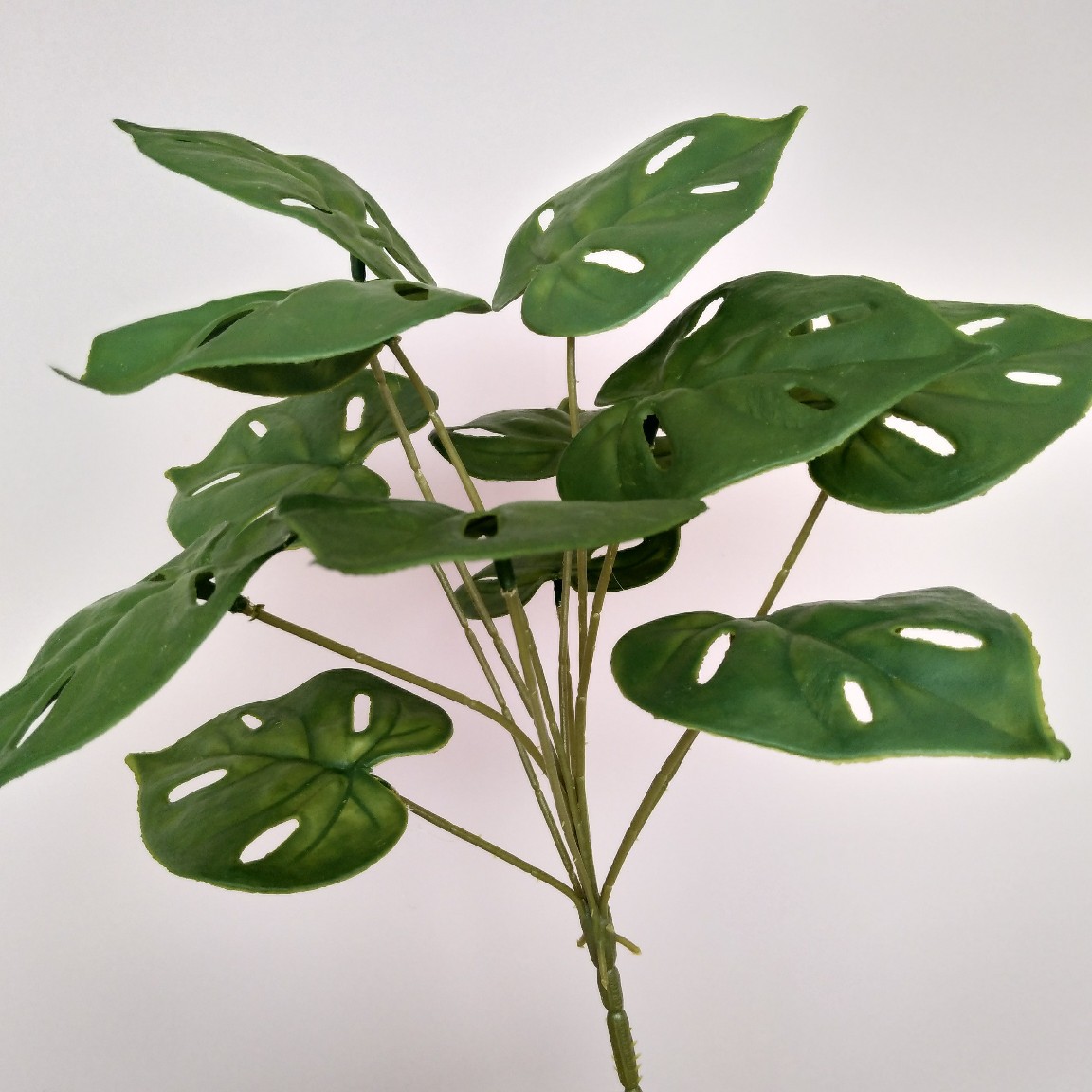 软胶12叶龟背叶龟背竹 境外北欧家居样板间酒店装饰 仿真植物盆景