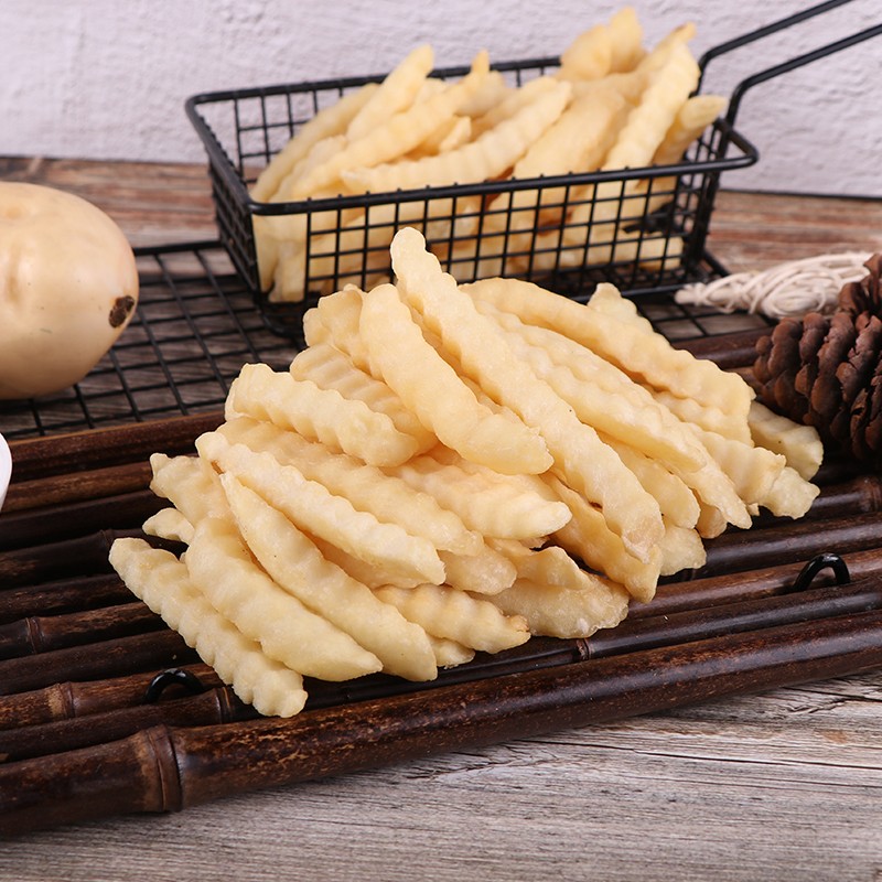 凯达波纹薯条2kgx6包曲薯条速冻油炸螺纹波浪粗薯冷冻半成品薯条
