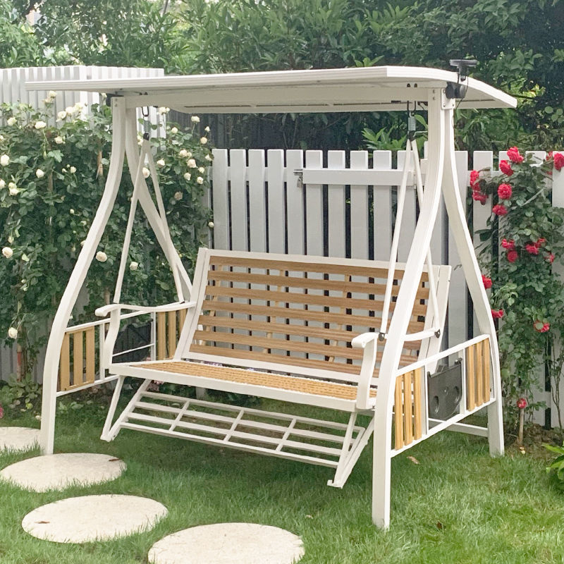 花园家具秋千户外庭院摇摇椅铝合金室外藤椅秋千椅家用别墅荡秋千