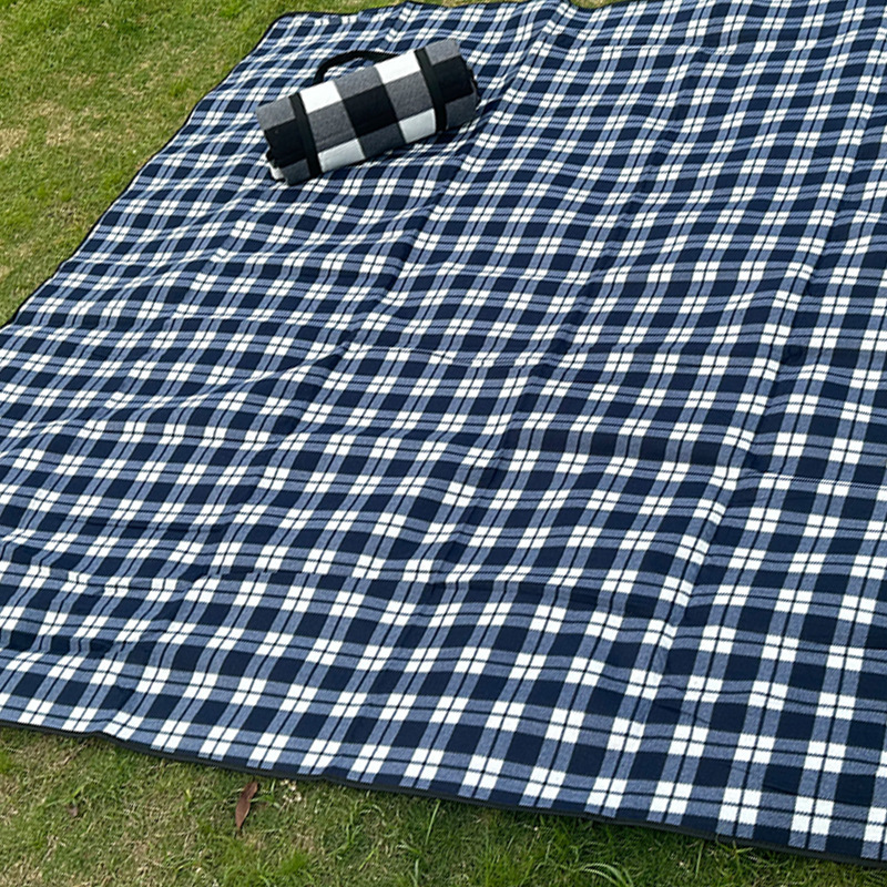 Picnic Mat Outdoor Moisture Proof Pad Suede Thickened Beach Mat Hiking Camping Cloth plus-Sized Tent