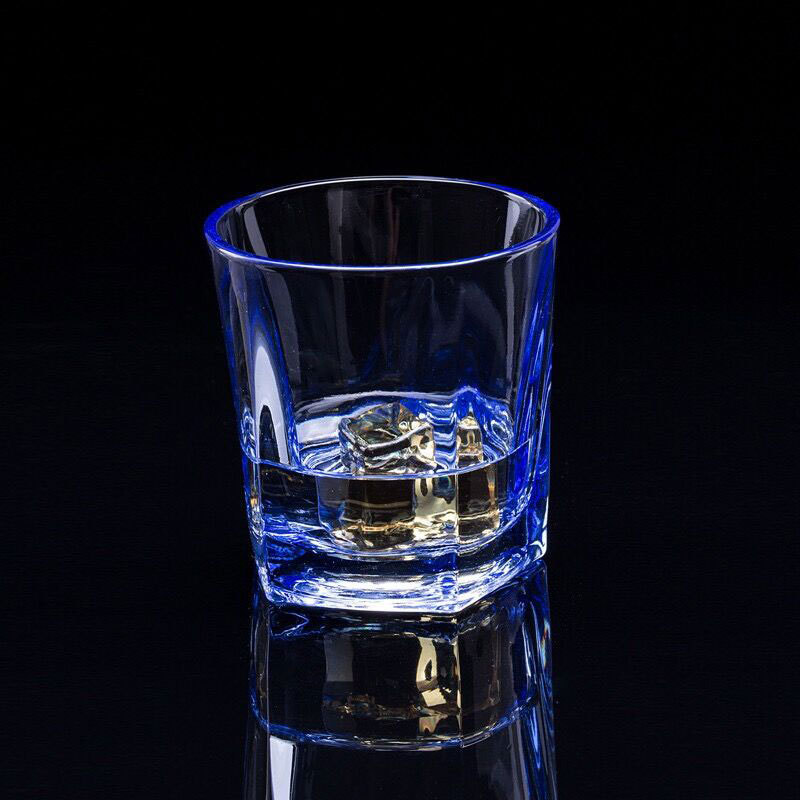 5成交0个厂家批发钢化玻璃杯水杯大容量果汁杯子ktv啤酒杯家用斜身白