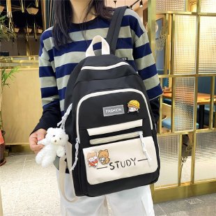 2022 Spring and Summer New Junior High School Student Campus Large Capacity Contrast Color Schoolbag Girls Leisure Travel Backpack Wholesale