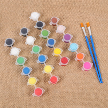 丙烯颜料6色8色12色连体涂鸦画板扇子娃娃颜料条多色彩绘颜料批发