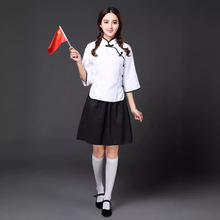 新款五四青年女装民国服五四学生装毕业装演出礼服表演服拍照留念