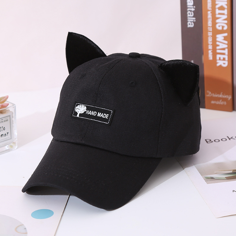 Pilot Glasses Peaked Cap Male and Female Personality Fashion Sunglasses Student's Hat Cute Cat Ears Parent-Child Baseball Cap