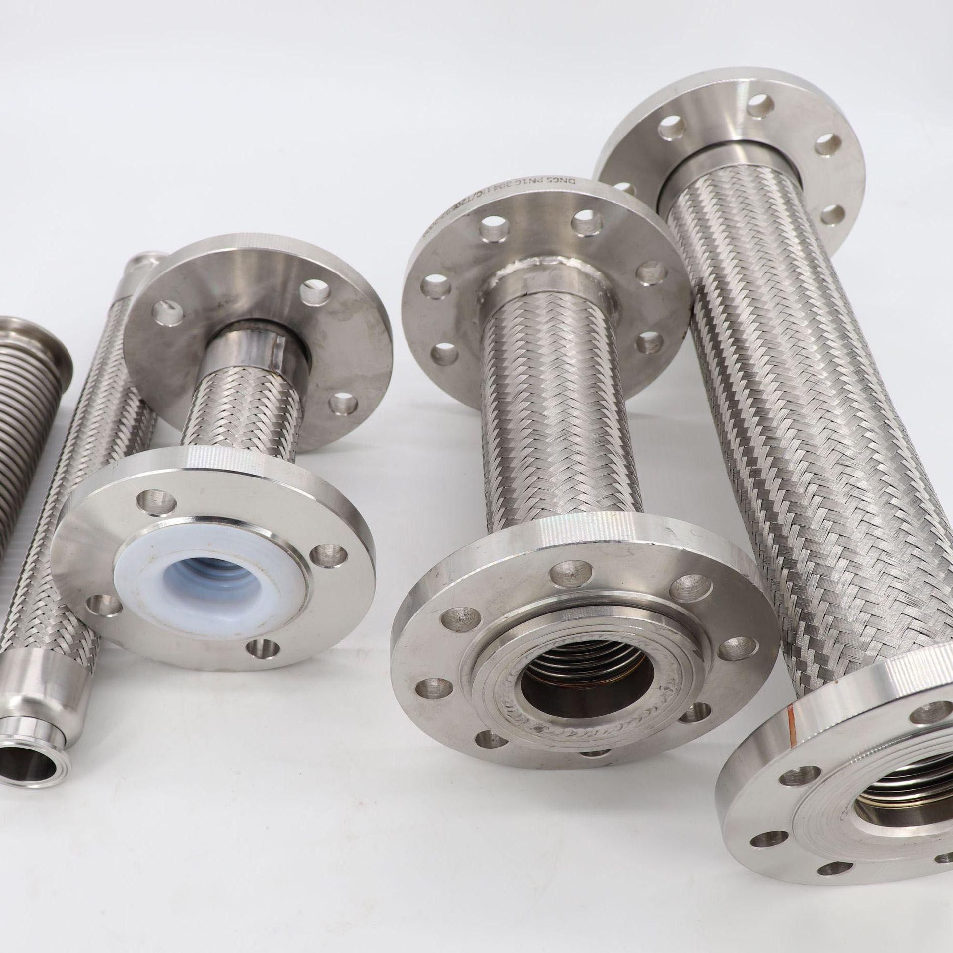 厂家工业法兰不锈钢金属软管 304不锈钢波纹管 钢丝编织金属软管