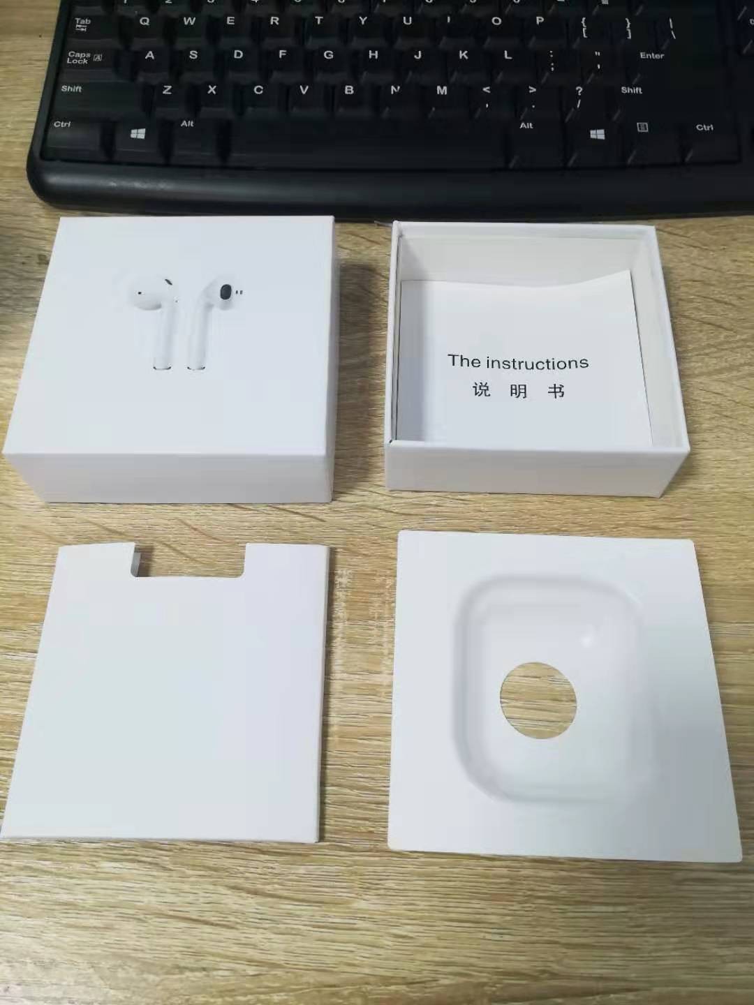 二代苹果蓝牙耳机包装盒 中性耳机包装可印logo 适用苹果耳机包装