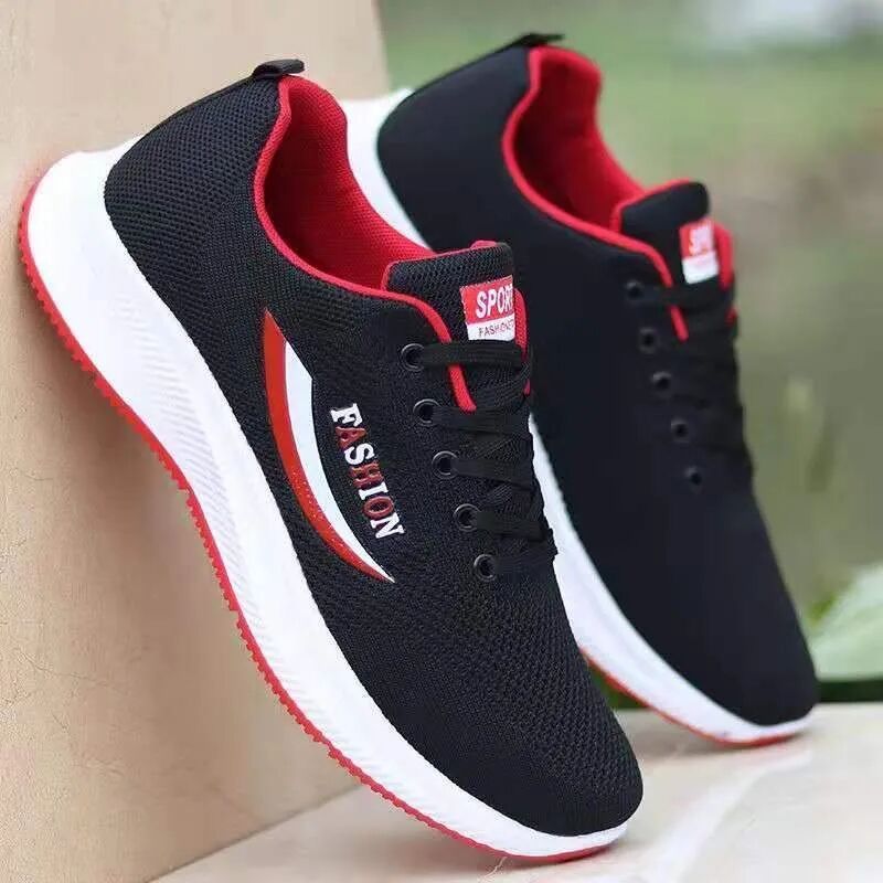 Men's Shoes Summer New Sports Casual Shoes Breathable Deodorant Mesh Surface Shoes Trendy All-Matching Running Shoes Soft Bottom Clunky Sneakers