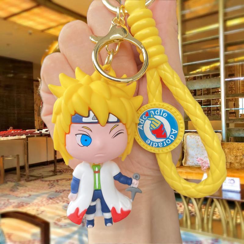 Anime Naruto Keychain Cartoon Naruto Kakashi Doll Schoolbag Pendant Car Key Chain Small Gift
