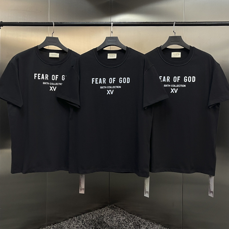 fog第六季主线日本限定反穿男女高街运动字母印花情侣短袖t恤牌男