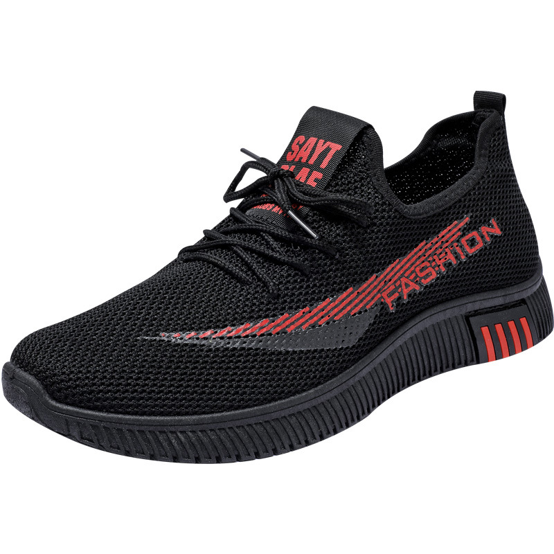 Men's Shoes Summer 2023 New Versatile Men's Walking Shoes Casual Sports Breathable Flying Woven Shoes Trendy Shoes Men's Cross-Border