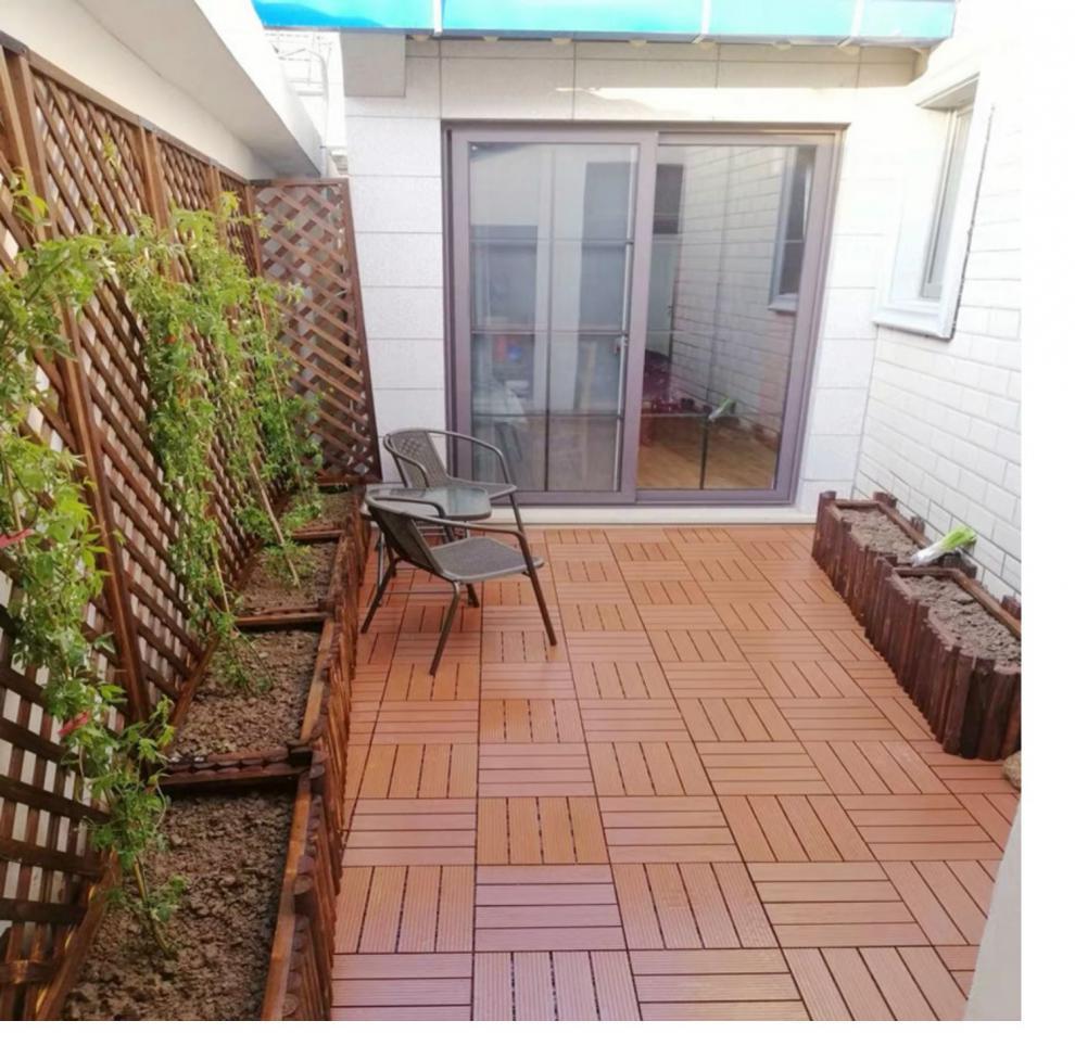 阳台地板自铺陶雷德塑木户外改造面室外防腐木露防水拼接阳台地板