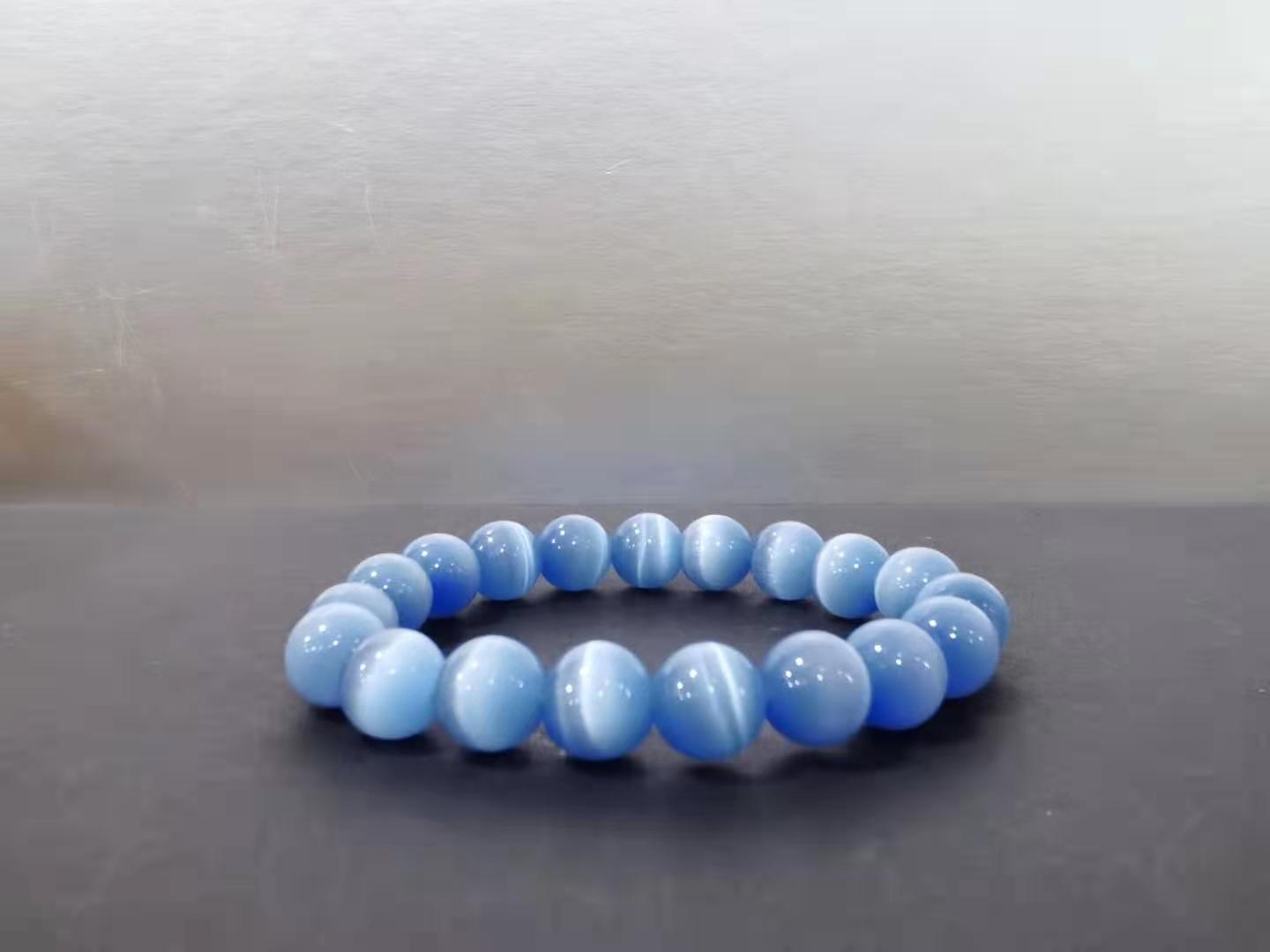 厂家直供多色可选猫眼石手链手串地摊 景区直播 热销绿猫眼石手链