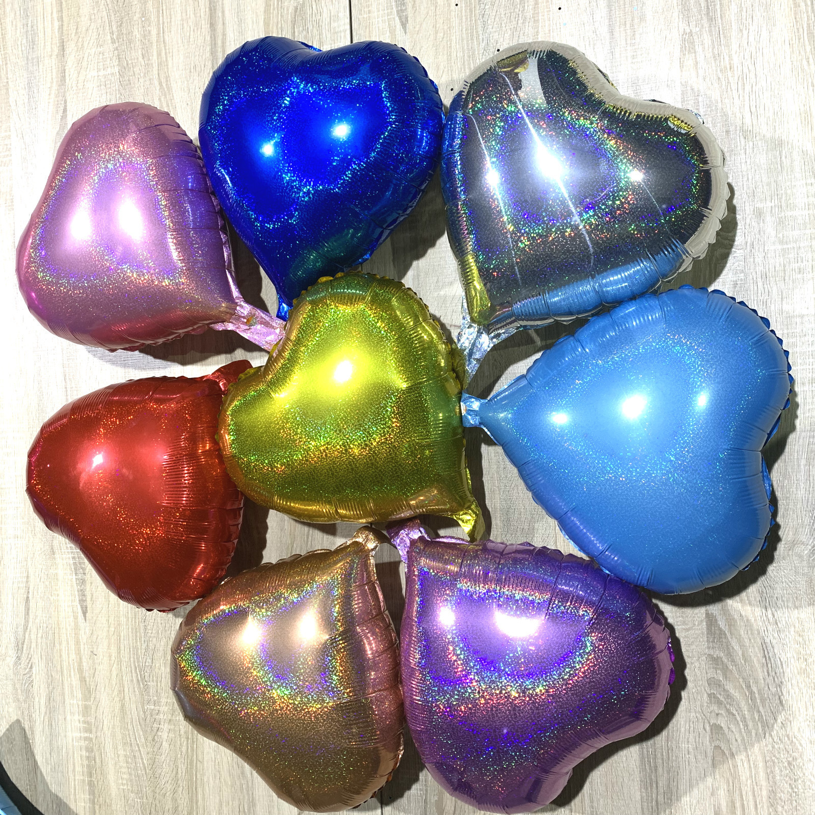 18寸五角星心形铝箔气球镭射铝膜气球婚庆派对儿童派对装饰批发