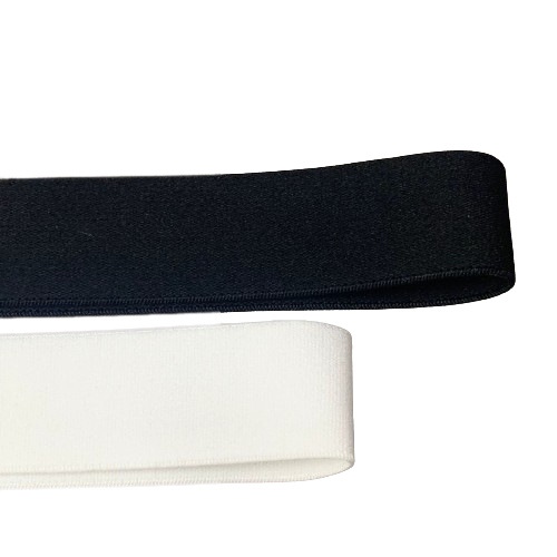 Black and White Nylon Elastic Band Double-Sided Brushed Plush Thick High Elastic Elastic Yoga Clothes Elastic Belt Clothing Accessories