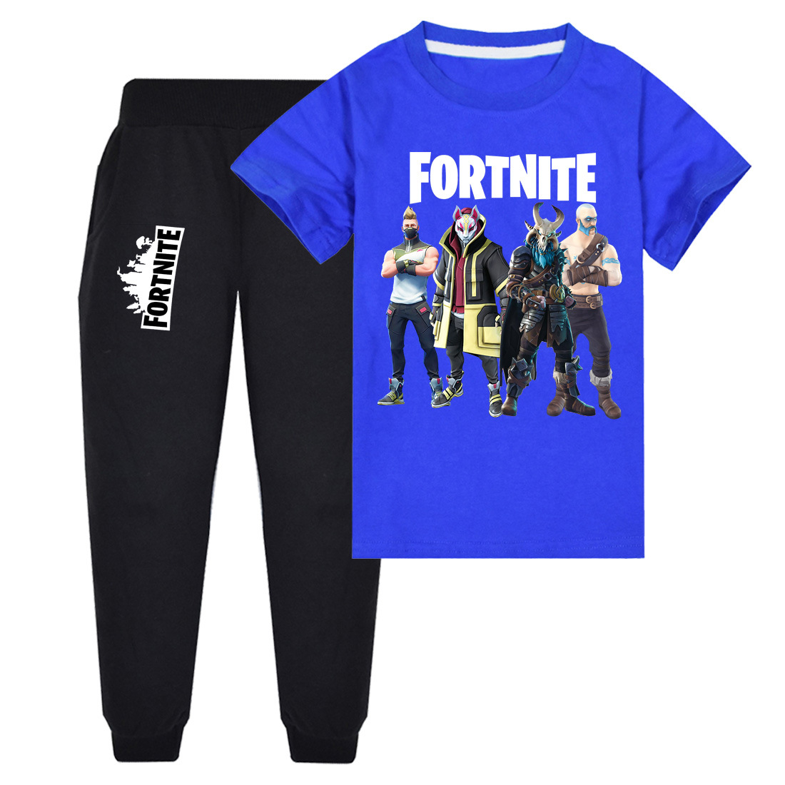 中大童运动套装男女童休闲短袖t恤长裤套装dt534-阿里巴巴