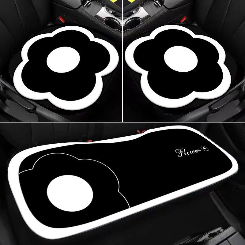 Cartoon Car Seat Cushion Rear Three-Piece Seat Cushion Single Piece Car Interior Decoration Four Seasons Universal Breathable Cushion Generation