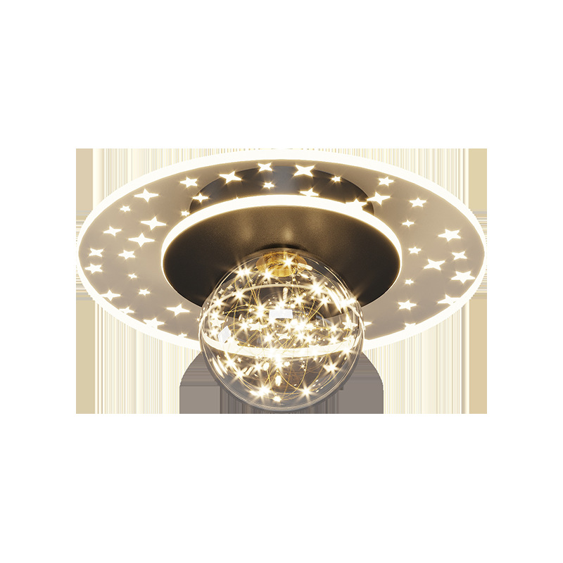 Simple Modern Balcony Lighting Ceiling Lamp Creative Starry Warm Crystal LED Lamp Aisle Corridor Light