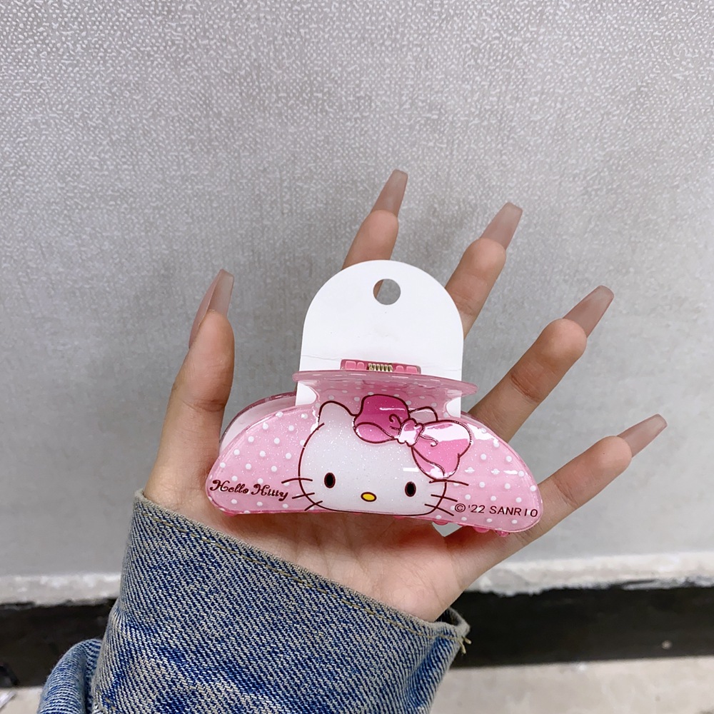 Sanrio Japanese Popular Barrettes Cartoon Cute Hello Kitty Clow M Thin and Glittering Girl Heart Children Hair Accessories Factory