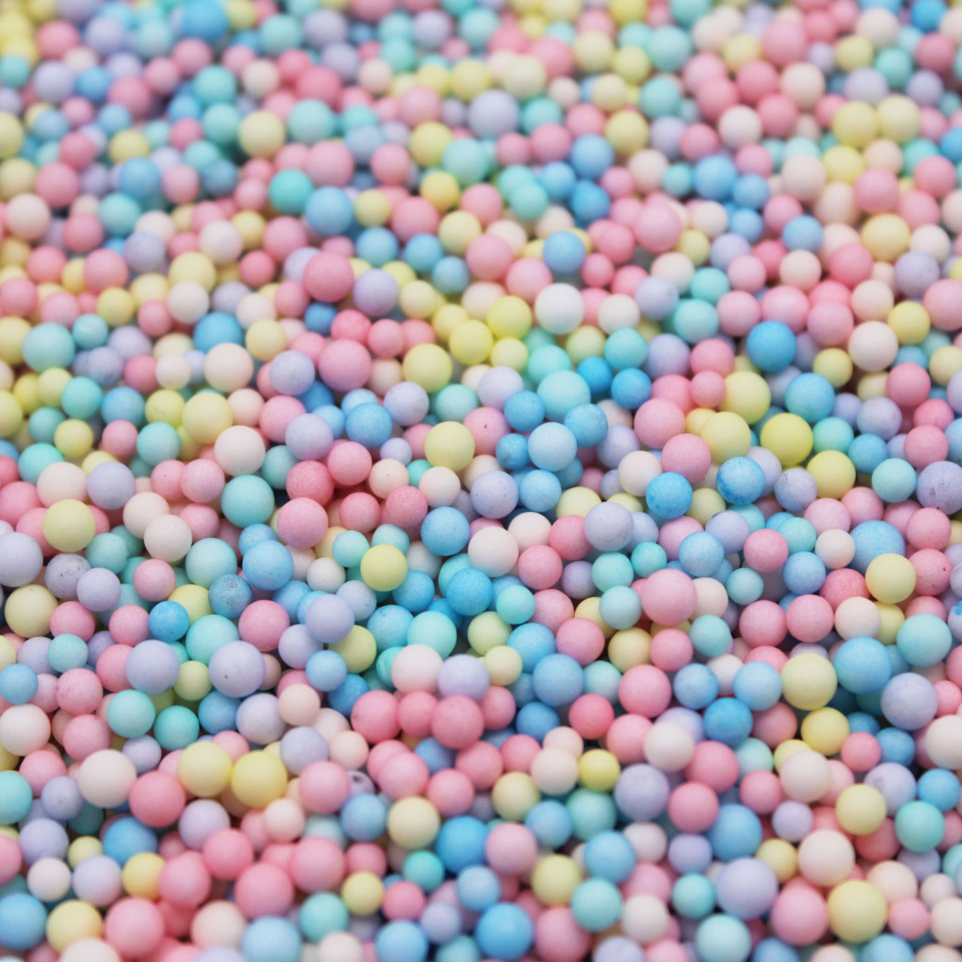 彩色马卡龙湖绿泡沫球eps史莱姆粘液粒子填充物小颗保利龙diy材料