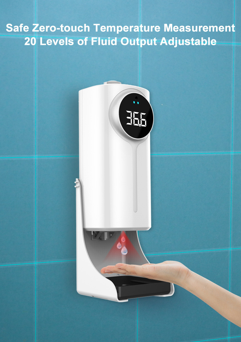 跨境新款k9x pro洗手机 自动感应k9皂液器消毒红外测温仪一体机