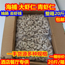 厂家直销野生青虾仁火锅虾滑新鲜活剥抽肠南对虾仁海虾仁商用斤