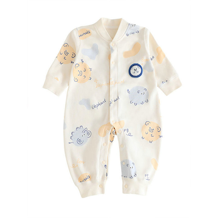 Baby Jumpsuit Spring and Autumn Class a Baby Pajamas Newborn Clothes Seamless Cotton Romper Newborn Baby Romper Baby Clothes