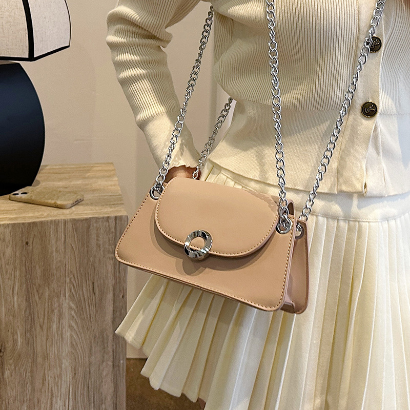Cross-Border 2023 Autumn New High Texture Light Luxury Small Square Bag Fashionable Stylish Outfit Women's Bag One-Shoulder Crossbody Chain Bag