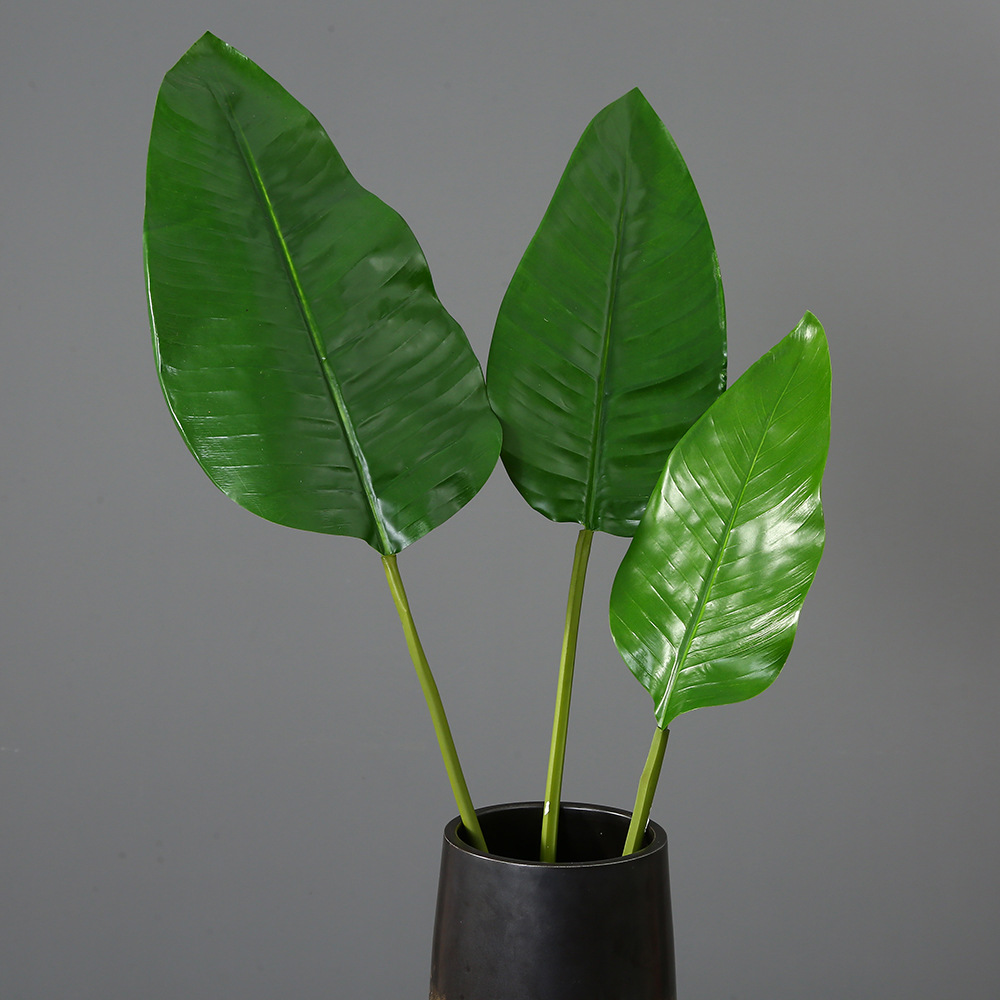 新款欧式仿真天堂鸟叶大芭蕉叶绿植园林装饰造景绿植摄影道具批发