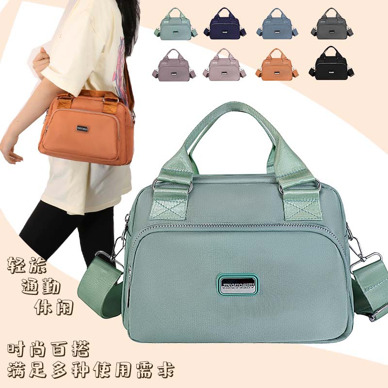 New Single Shoulder Bag One-Piece Delivery Cross-Border Large Capacity Nylon Cloth Bag Fashion Simple All-Match out Messenger Bag Fashion