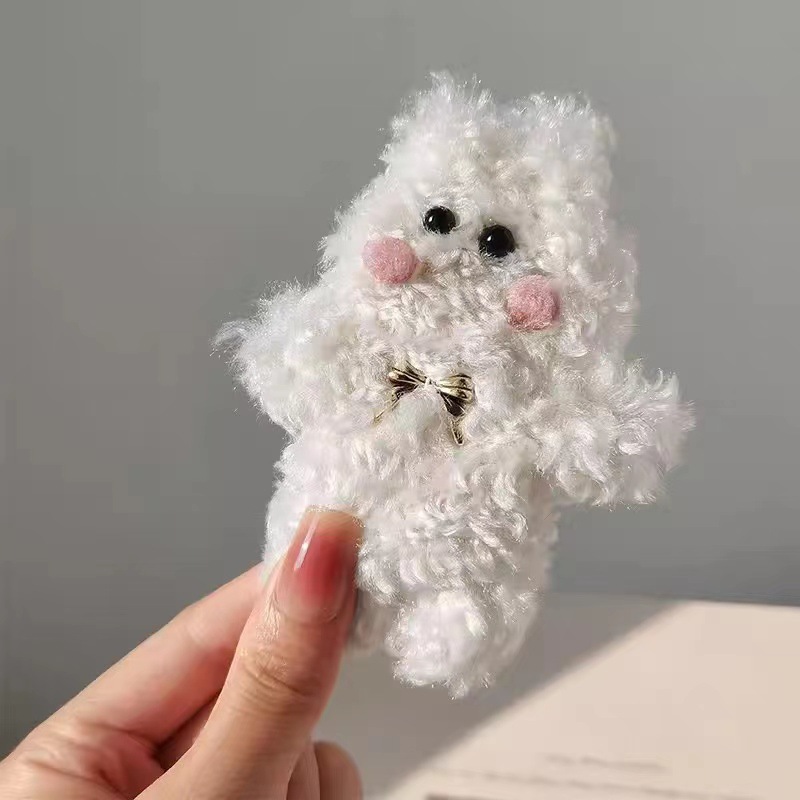 Autumn and Winter Plush Little Bear Cartoon Bb Clip Face Wash Makeup Pinch Ins Bang Clip Cropped Hair Clip Hairpin Hair Headwear