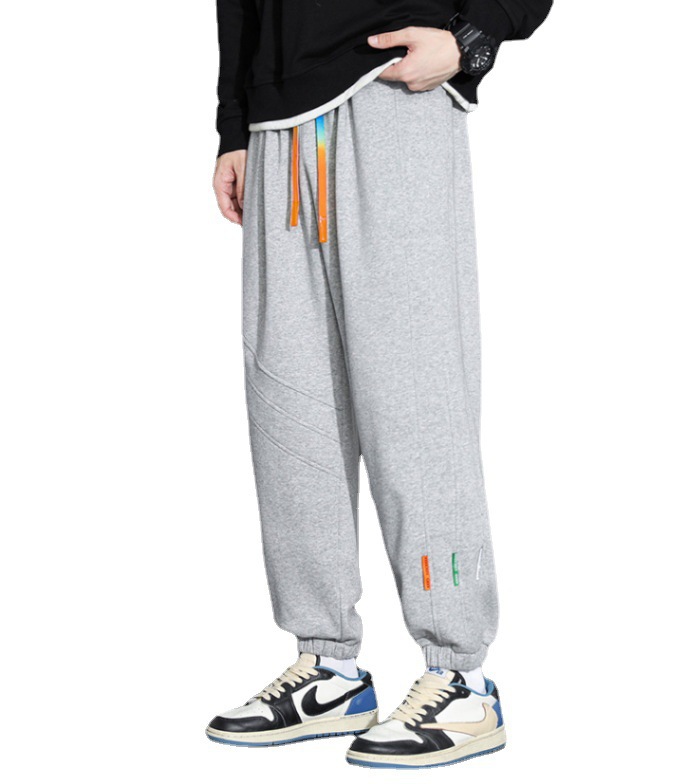 Super Soft Cotton Track Pants Men's 2022 Autumn Men's Casual Pants Large Size Fashion All-Matching Loose Sports and Leisure Sweatpants