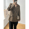 2022 Autumn and winter new pattern the republic of korea Dongdaemun lattice Small suit Female models leisure time Versatile Single breasted coat 9088
