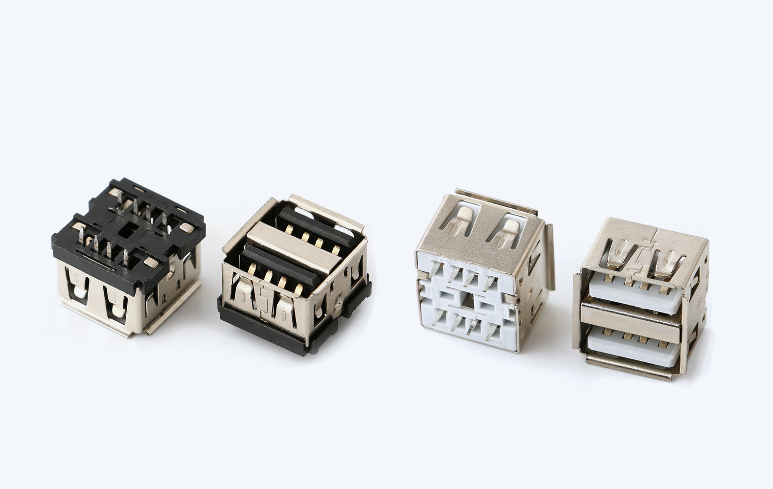 usb母座90度180度立式侧插双层a母10.0短体usb2.0/3.0连接器系列