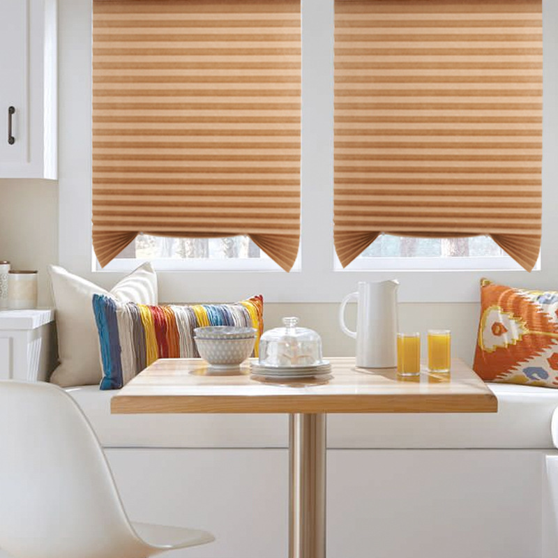 Curtain Cross-Border Simple Non-Woven Paste Pleated Blinds Pleated Shades Folding Semi-Full Shading Non-Woven Fabric