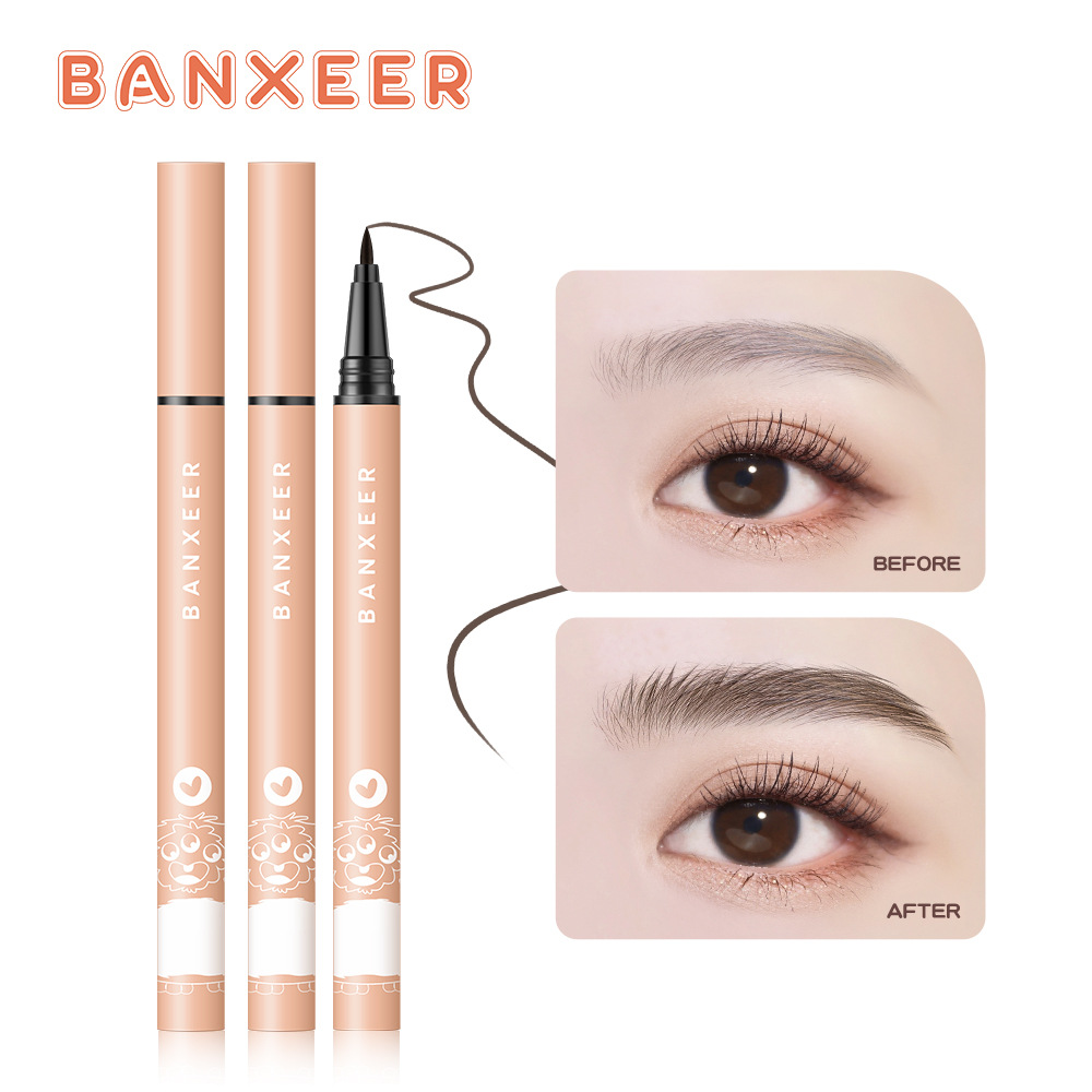 Banxeer Liquid Eyebrow Pencil Eyeliner a Multi-Purpose Chi Long Time Not Easy to Makeup Bm12 Cross-Border Makeup