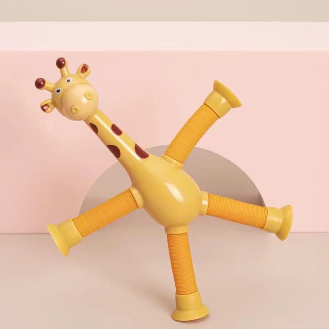 Telescopic Giraffe Toy Novelty Puzzle Pressure Relief Toy Cartoon Suction Cup Stretch Luminous Giraffe Variety of Shapes