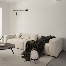 现代布艺沙发豆腐块意式极简小户型客厅简约沙发组合网红直排沙发