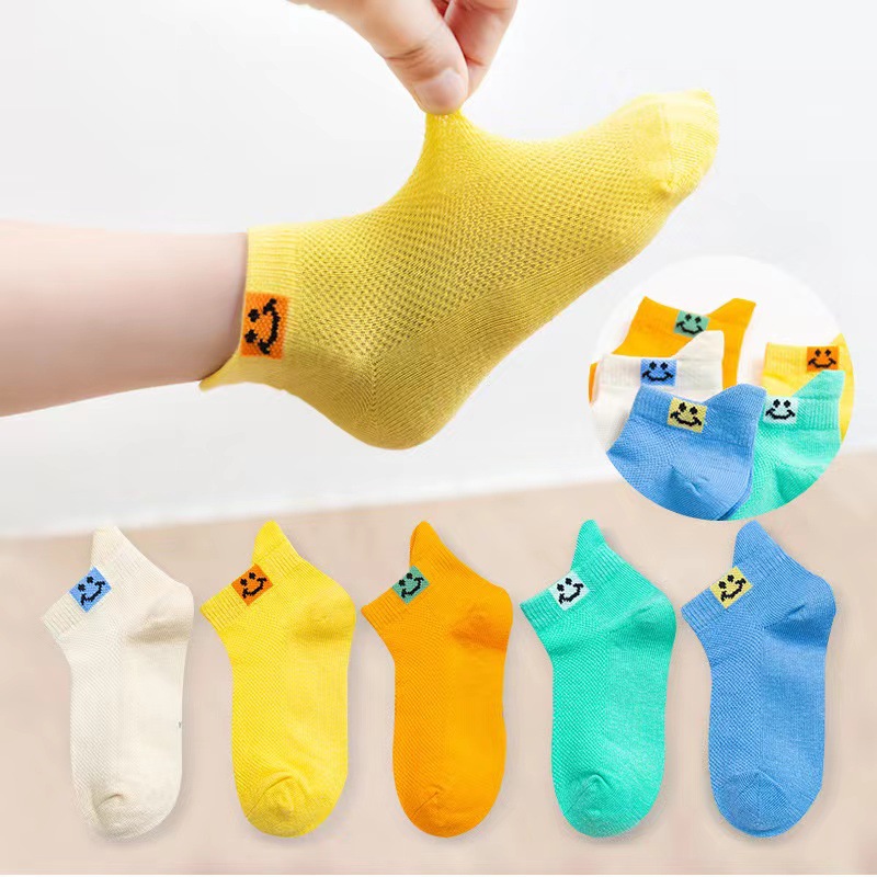 2023 Spring-Summer New Type Kid's Socks Lightweight Breathable Mesh Boat Socks Cotton Socks Cartoon Animal Boys Girls Socks