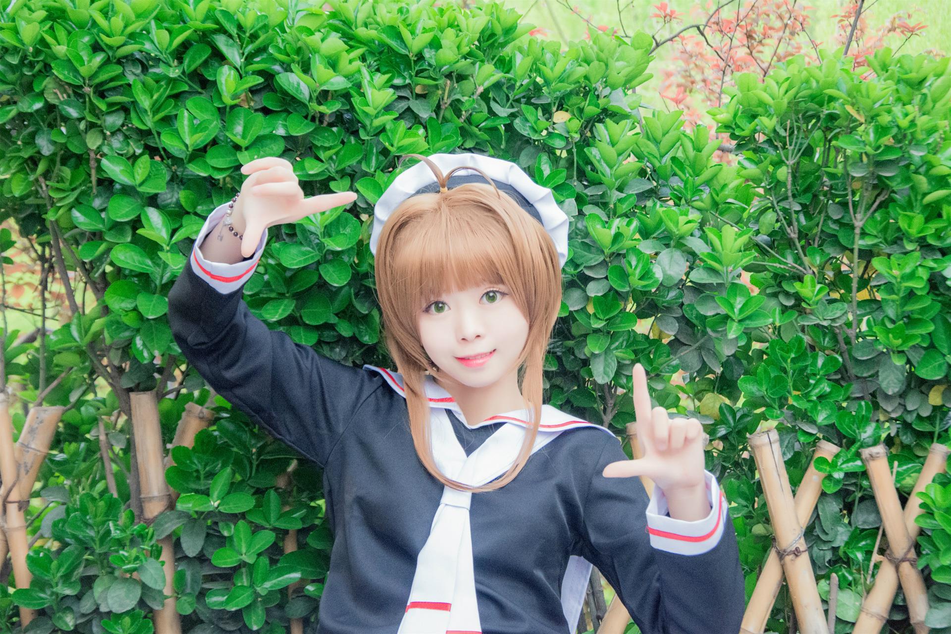 百变小樱 摩卡少女樱 木之本樱 cos服 cosplay服装 水手服 校服