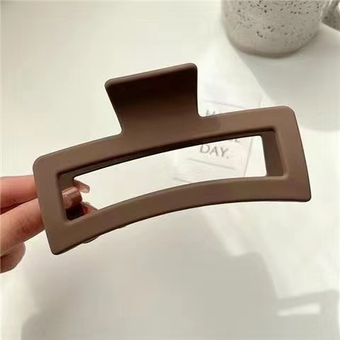 New 13cm Square Frosted Grip Korean Hairpin Female Shark Clip Oversized Cross-Border Foreign Trade Hair Clip Head Accessories