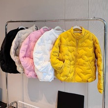 白鸭绒立领轻薄款压胶羽绒服冬季糖果色新款短款时尚新品立领外套