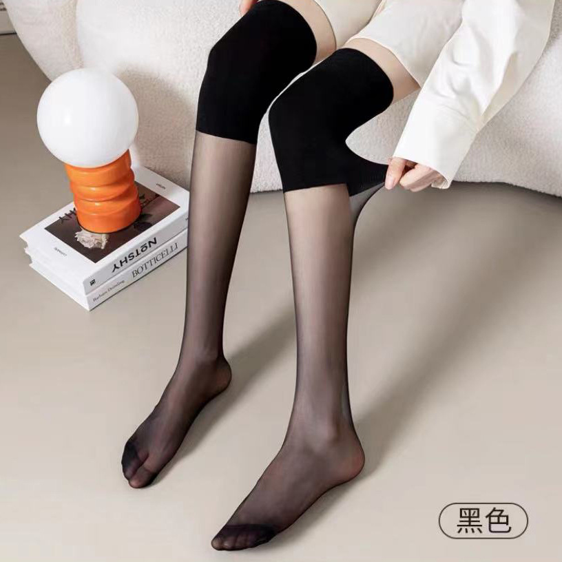 Silk Stockings Women's Long Air Conditioning Knee Pads Calf Socks Long High Summer Ultra-Thin Anti-Snagging Silk Knee Socks