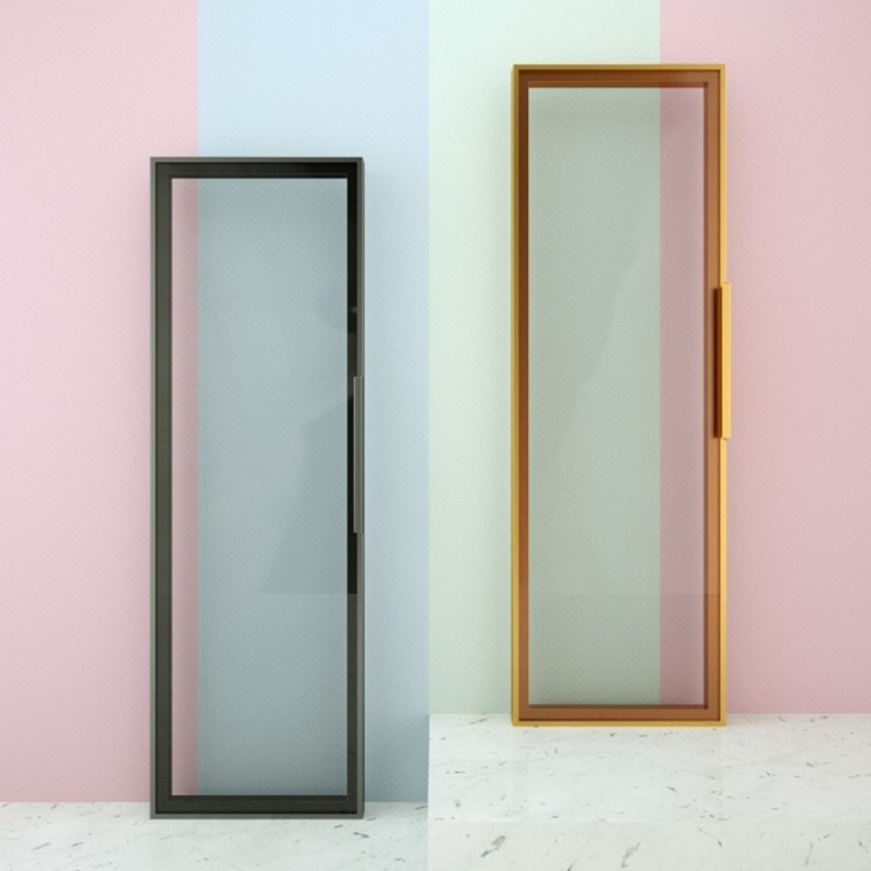 玻璃门简轻奢窄边钢化玻璃柜门简约衣柜门可订网红酒柜书柜门可订